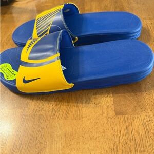 Nike Benassi Solarsoft Golden State Warriors Slides Men 12  917551-701
